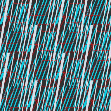 Koyu arkaplandaki kusursuz yüksek hızlı vektör spor modeli. Soyut geometrik dikişsiz desen. Grafik vektörü. Vinil ambalaj ve çıkartma için yarış arkaplanı. Grunge, neon desen.