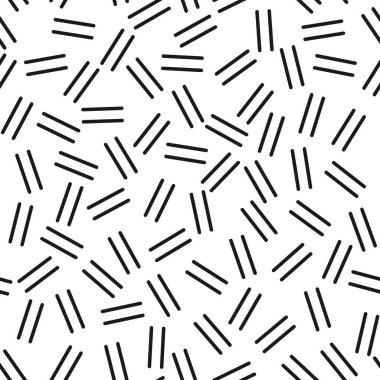 Geometrik çizgi monokrom soyut hipster dikişsiz desen. Paket kağıdı. Albüm kağıdı. Tiling. Vektör çizimi. Geçmişi. Tasarım için grafiksel doku, duvar kağıdı.