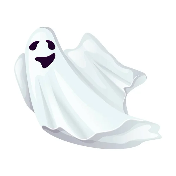 Halloween Party Poster Mit Gruseligen Gespenstischen Charakter Vektor Illustration Nacht — Stockvektor