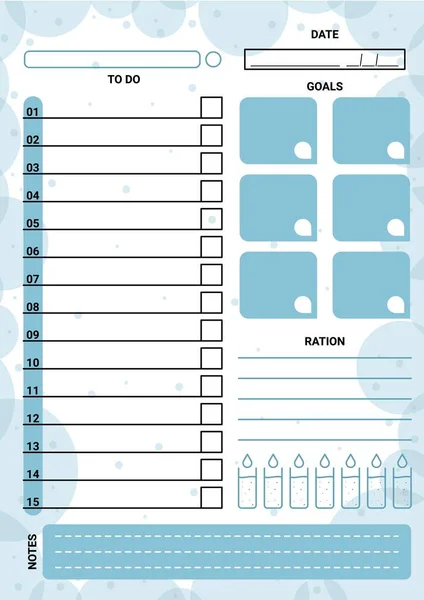 Modèle Planificateur Quotidien Hebdomadaire Mensuel Des Planificateurs Minimalistes Carnet Notes — Image vectorielle