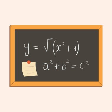 Okulda vektör illüstrasyonunda boş karatahta. Tebeşir ve süngerli tahta. Eğitim Yönetmeni İllüstrasyonlu Okul Tahtası.