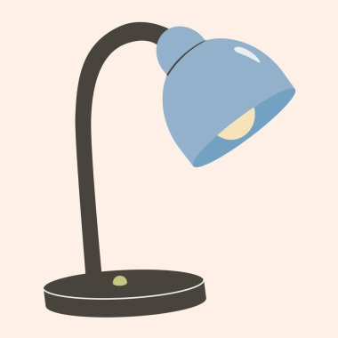 Ofis lambası ikonu. Beyaz arkaplanda izole edilmiş ofis tablosu lamba vektör simgesinin düz çizimi