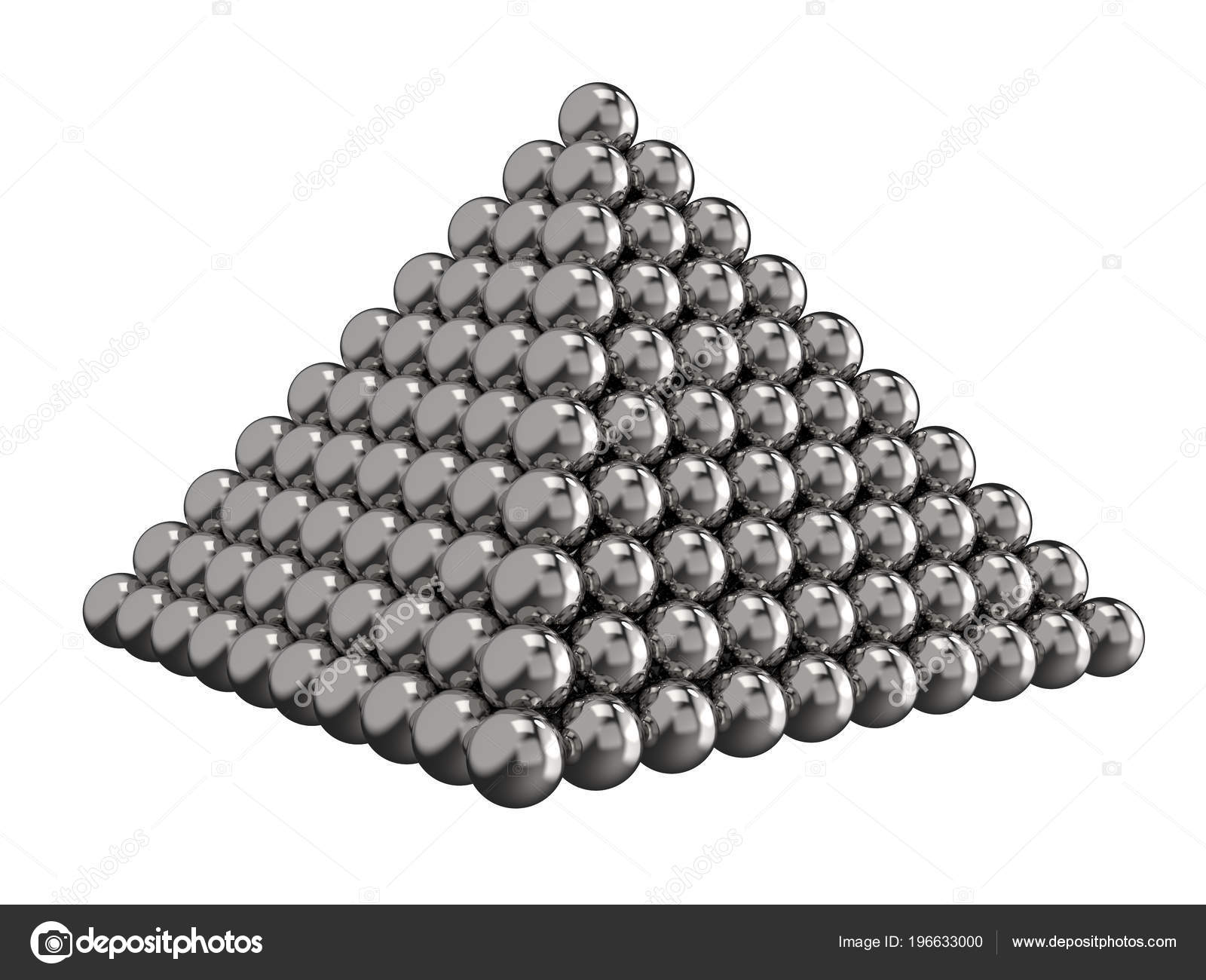 Pyramid Steel Balls Toy Children Shattered Bearing Rendering Stock
