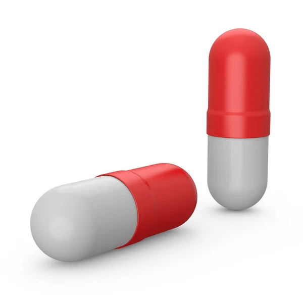 Capsule tabletten. Veelkleurige pillen. 3D-rendering. — Stockfoto