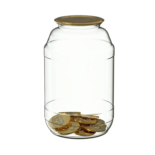 Ersparnisse Glas Rentenersparnisse Darstellung — Stockfoto