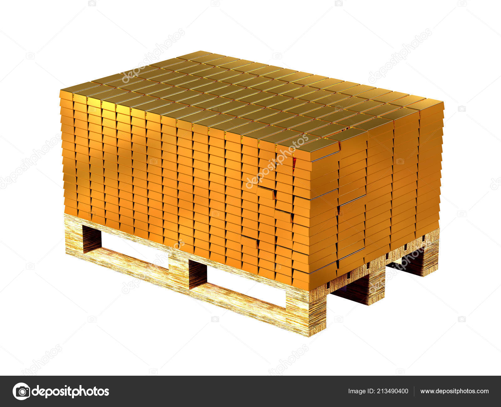 Gold Bars Stacked Pallet Gold Foreign Exchange Reserves !   Storage Gold - 