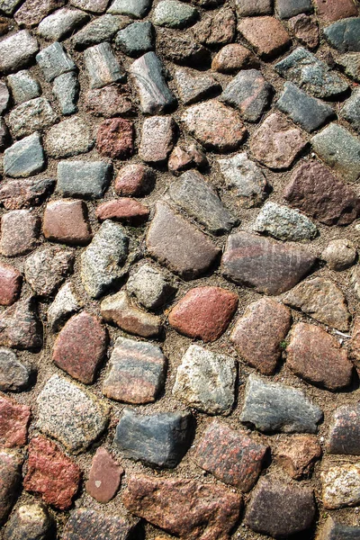 Cobblestone Road. Texture pavée multicolore . — Photo