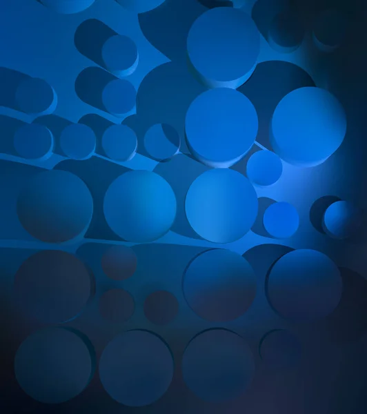 Abstract Background Blue Circles Shadows Vector Illustration — Stock Vector