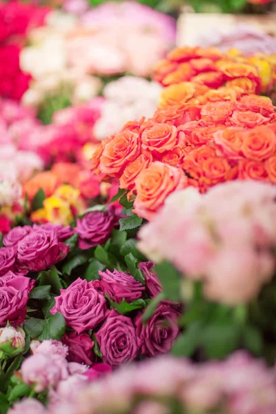 Belas Flores Coloridas Frescas Mercado Semanal Pode Ser Usado Como — Fotografia de Stock