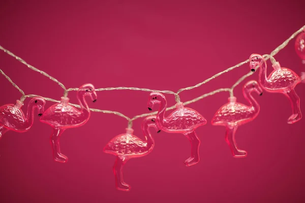 Pink Flamingo Light Chain Pink Can Used Background — Stock Photo, Image