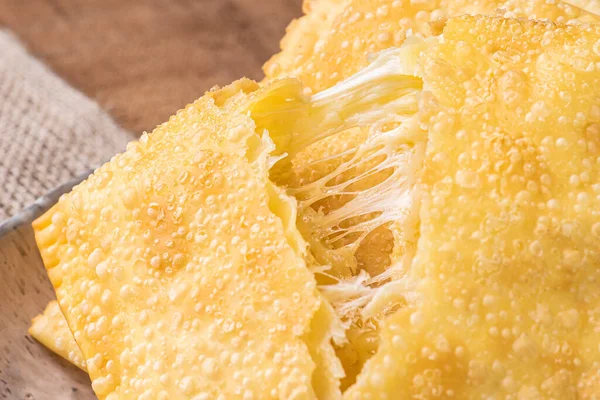 Сырная Выпечка Бразильское Типико Сыром Пастель — стоковое фото
