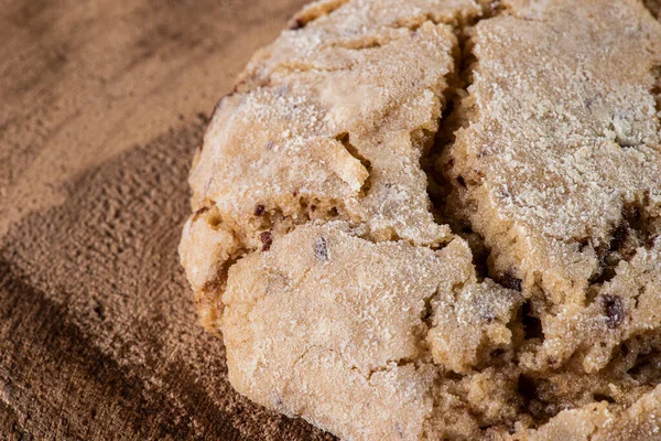 Biscoitos Tradicionais Caseiros Com Chocolate Vista Superior — Fotografia de Stock