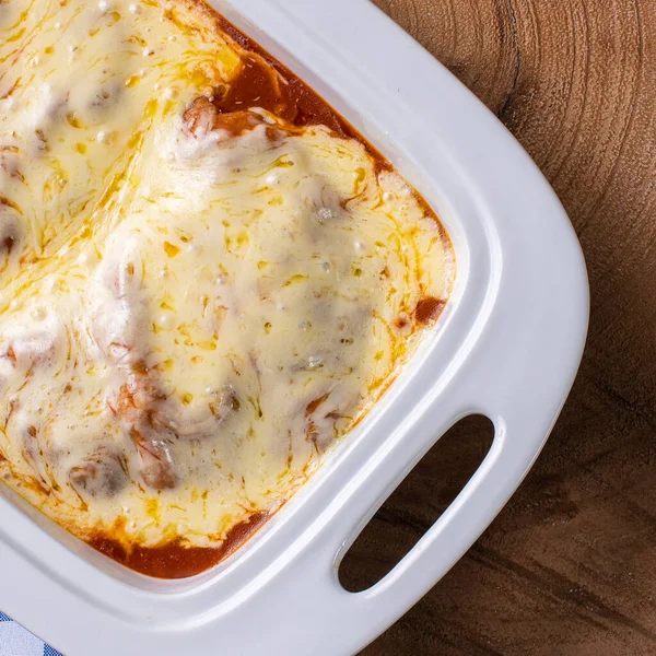 Bife Parmegiana Também Conhecido Como Filet Parmegiana — Fotografia de Stock