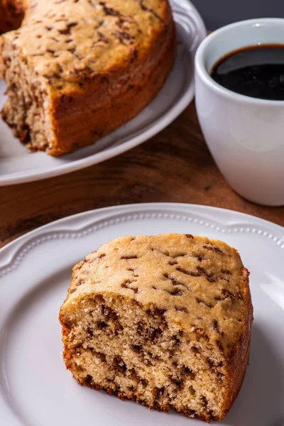 Gâteau Traditionnel Brésilien Appelé Bolo Formigueiro Gâteau Vanille Avec Pépites — Photo