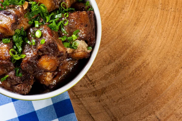 Oxtail. Tipik Brezilya mutfağı yemeği. Metin için boşluk