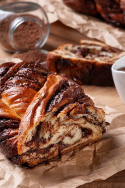 Çikolatalı Babka veya Brioche Ekmeği. Fındık kremalı..