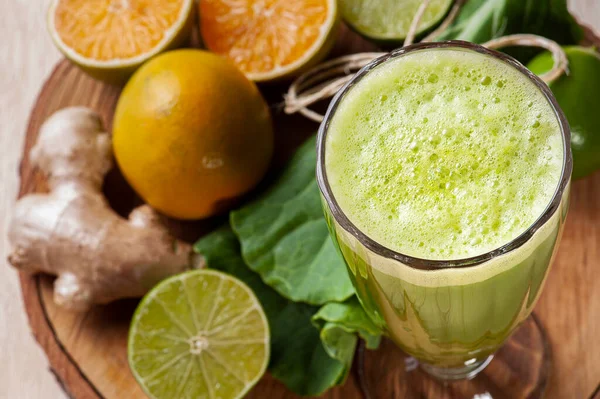 Green Juice Fresh Juice Detox — Stock Photo, Image