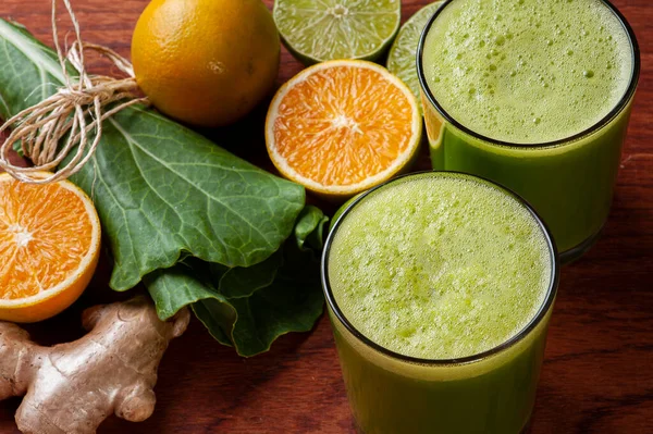 Green Juice Fresh Juice Detox — Stock Photo, Image