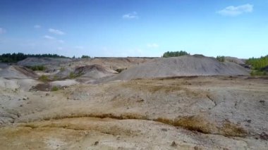 fantastik hava panorama sınırsız cansız alanı terk edilmiş kil ocağı peyzaj nadir bush ile