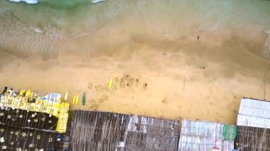 Eğitim sörfçü üst beach Panoraması hareket