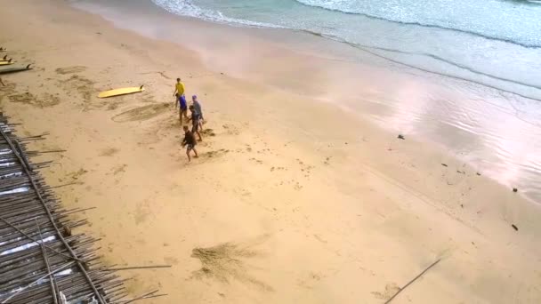 Nha Trang Vietnam März 2018 Surfer Anfänger Aus Obersicht Trainieren — Stockvideo