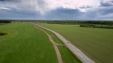 asfalt yolda araba sürücüleri siyah otomatik zemin yolda hareket eder