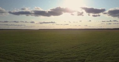 ışık bulutları ile gökyüzü altında panoramik görünüm yeşil alanlar