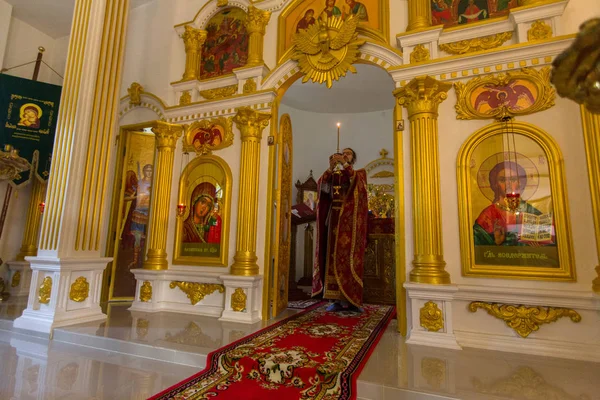 Koh Chang Thailand Feb 2018 Tjänsten Söndag Rysk Ortodoxa Kyrkan — Stockfoto