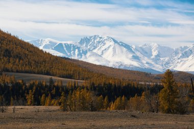 Karlı zirveleri Chuya ridge Altay Dağları, Rusya Federasyonu.