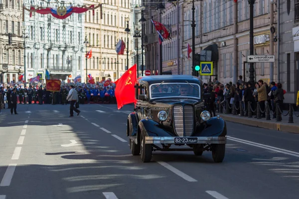 Petersburg Russie Mai 2018 Lors Marche Régiment Immortel Lors Des — Photo