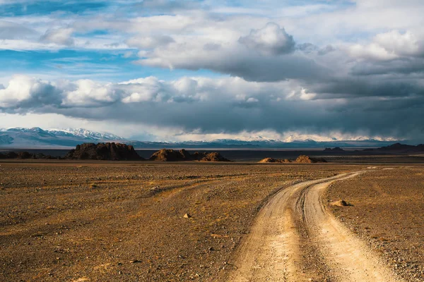 Vista Das Estepes Montanhas Mongólia Ocidental — Fotografia de Stock