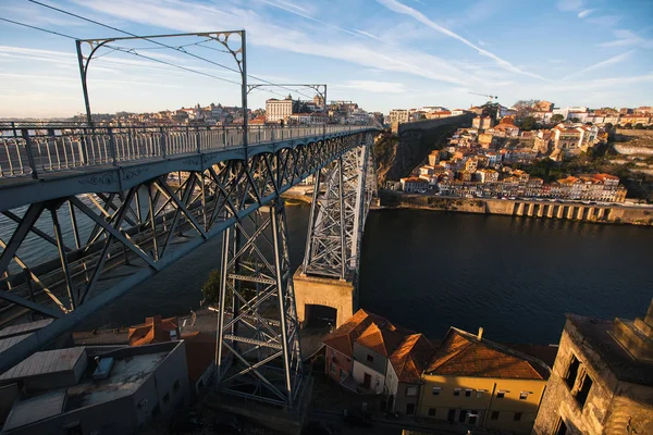 Ponte Ferro Dom Luis Sobre Rio Douro Porto Portugal — Fotografia de Stock