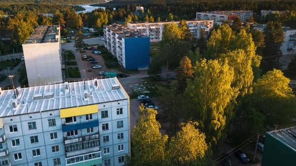 Vista Pájaro Asentamiento Urbano Región Leningrado Rusia —  Fotos de Stock