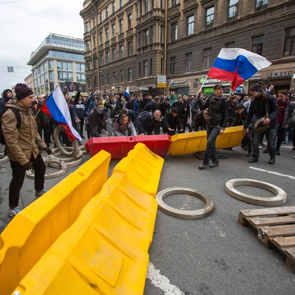 Αγία Πετρούπολη Ρωσία Μαΐου 2018 Υποστηρικτές Της Αντιπολίτευσης Λοβυ Κατά — Φωτογραφία Αρχείου