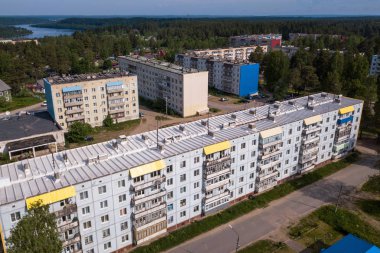 Uçan üzerinde tipi kentsel yerleşim Nikolskiy, Leningrad region, Rusya Federasyonu.