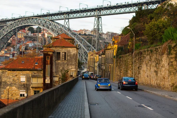 Eine Der Straßen Zentrum Des Alten Porto Und Ein Blick — Stockfoto