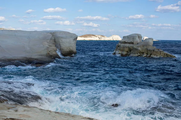 Costa Milos Mar Egeo Grecia — Foto de Stock