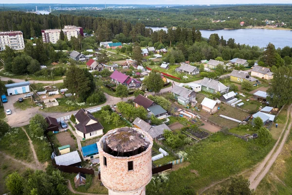 Stedelijke Dorp Van Nikolsky Rivier Svir Leningrad Regio Buurt Van — Stockfoto