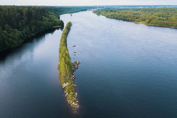 Rivière Svir Vue Aérienne Carélie Russie — Photo