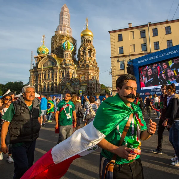 Petersburg Rusland Jun 2018 Deelnemers Aan Fifa Fans Festival Buurt — Stockfoto