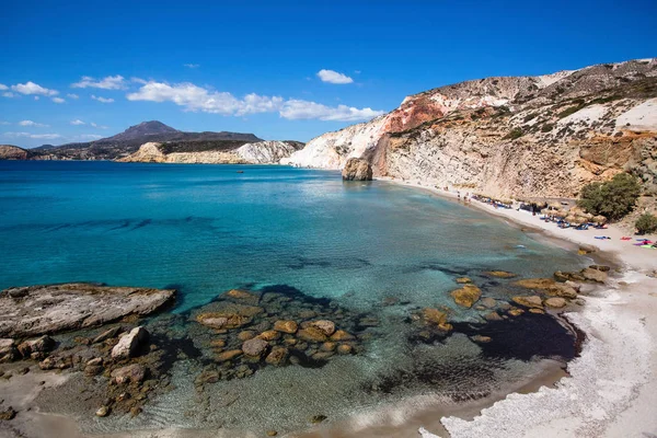 Bella Spiaggia Sul Mare Nell Isola Milos Grecia Mar Egeo — Foto Stock