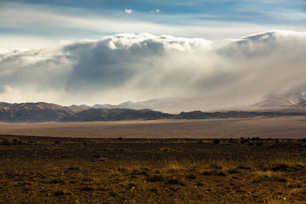 Landscape of the mountains in Western Mongolia.