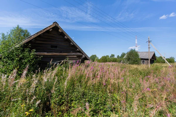 Abandoned Wooden House Old Village — Stock Photo, Image