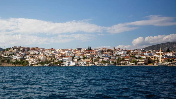 Ermioni 游艇码头和爱琴海 希腊的看法 — 图库照片