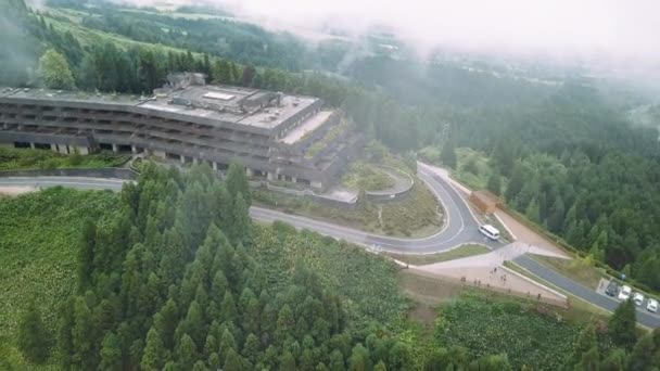 Edificio Hotelero Abandonado Sete Cidades Isla San Miguel Azores Portugal — Vídeo de stock