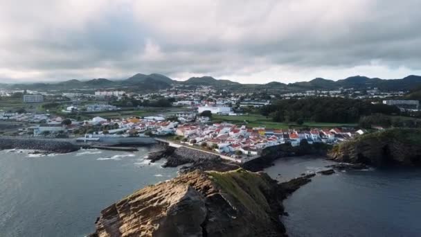 Θέα Της Ακτής Ponta Delgada Νησί San Miguel Αζόρες Πορτογαλία — Αρχείο Βίντεο