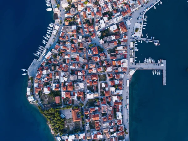 Flygfoto Över Ermioni Hamnar Egeiska Havet Grekland — Stockfoto
