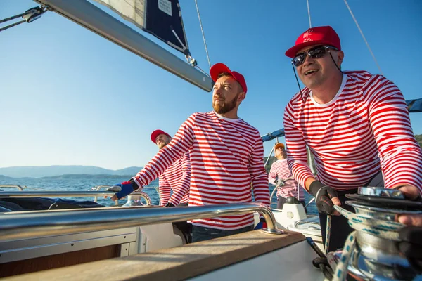 Methana Grecia Oct 2018 Los Marineros Participan Regata Vela Ellada —  Fotos de Stock