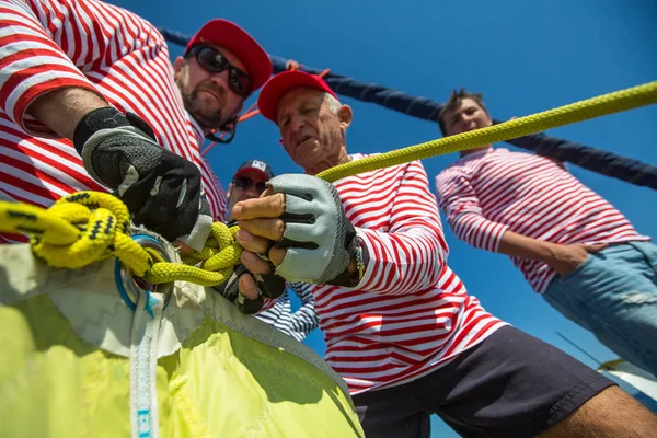 Methana Greece Oct 2018 Sailors Participate Sailing Regatta 20Th Ellada — Stock Photo, Image