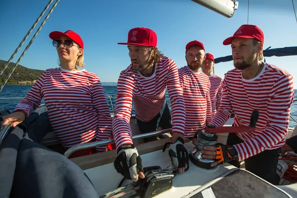 Methana Görögország 2018 Október Matrózok Részt Vitorlás Regatta Ellada Őszi — Stock Fotó